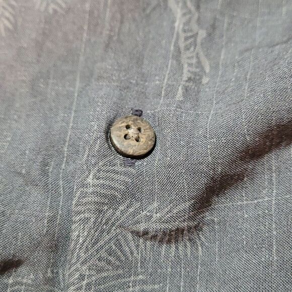 Island Shores men's button up palm tree vacation theme short theme shirt - Picture 4 of 8